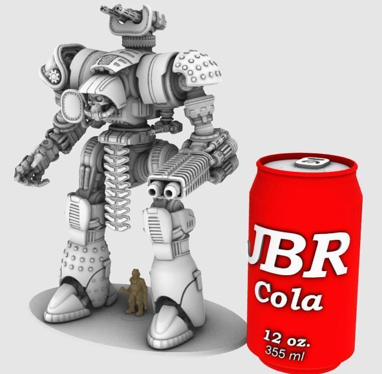 Project Old School-Vintage 28mm Combat Mech 3D print model_26