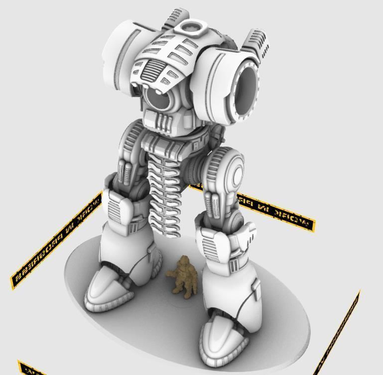 Project Old School-Vintage 28mm Combat Mech 3D print model_14