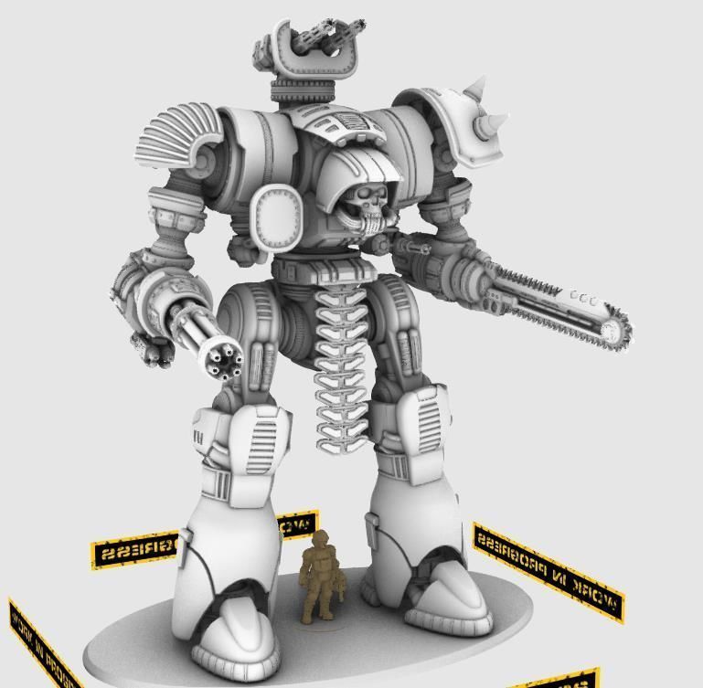 Project Old School-Vintage 28mm Combat Mech 3D print model_17