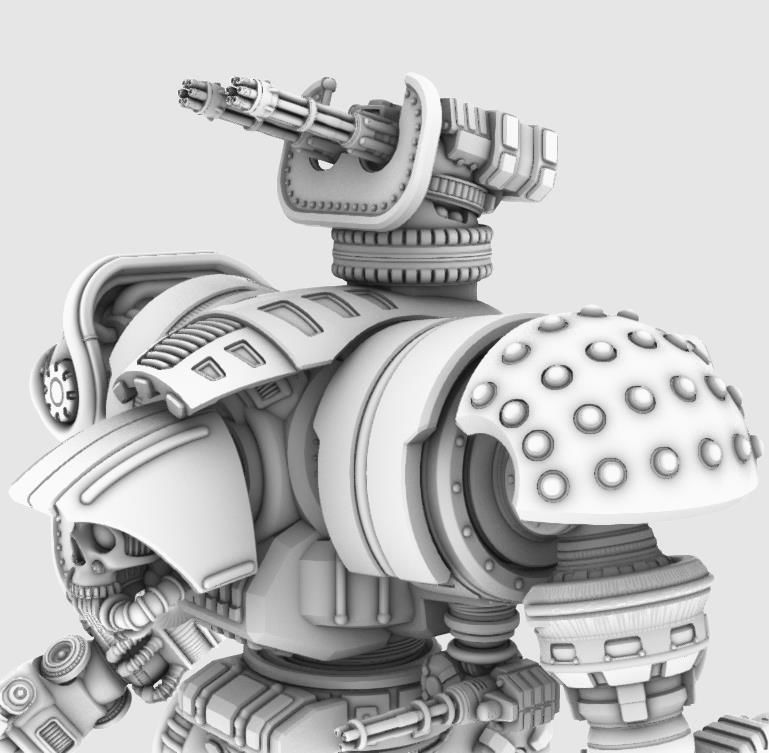 Project Old School-Vintage 28mm Combat Mech 3D print model_31