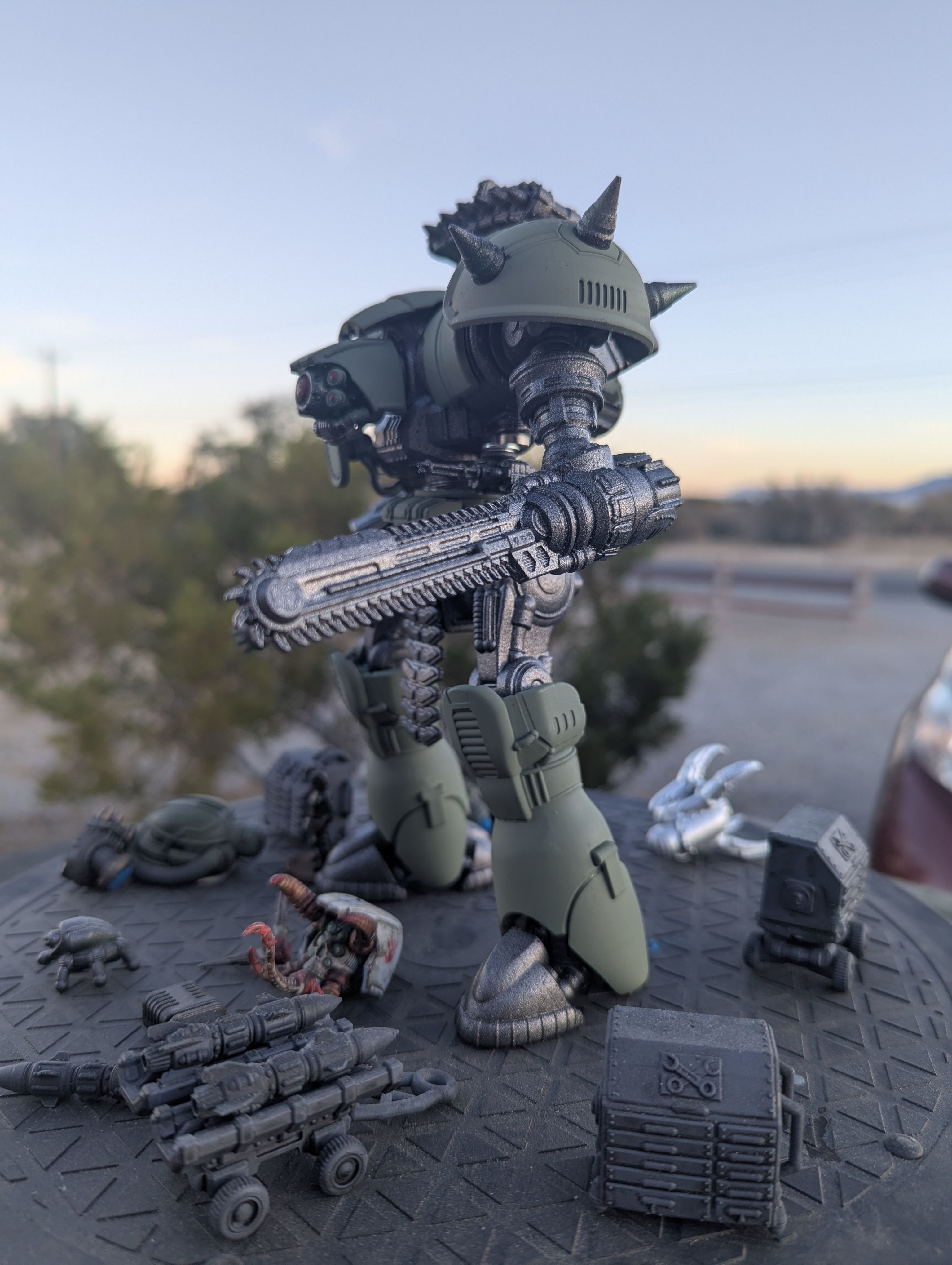 Project Old School-Vintage 28mm Combat Mech 3D print model_41