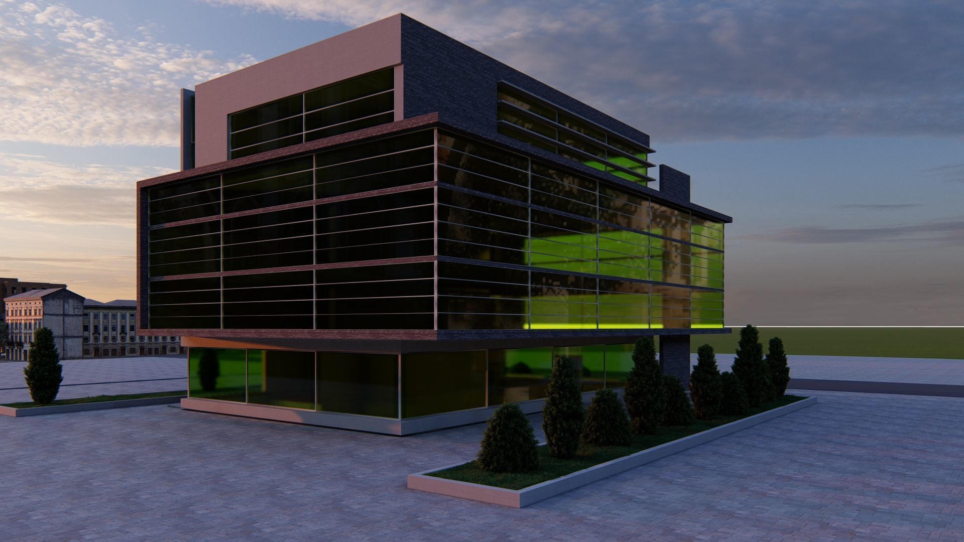 Futuristic Skyscraper-Building office-Modern office 3D model_1