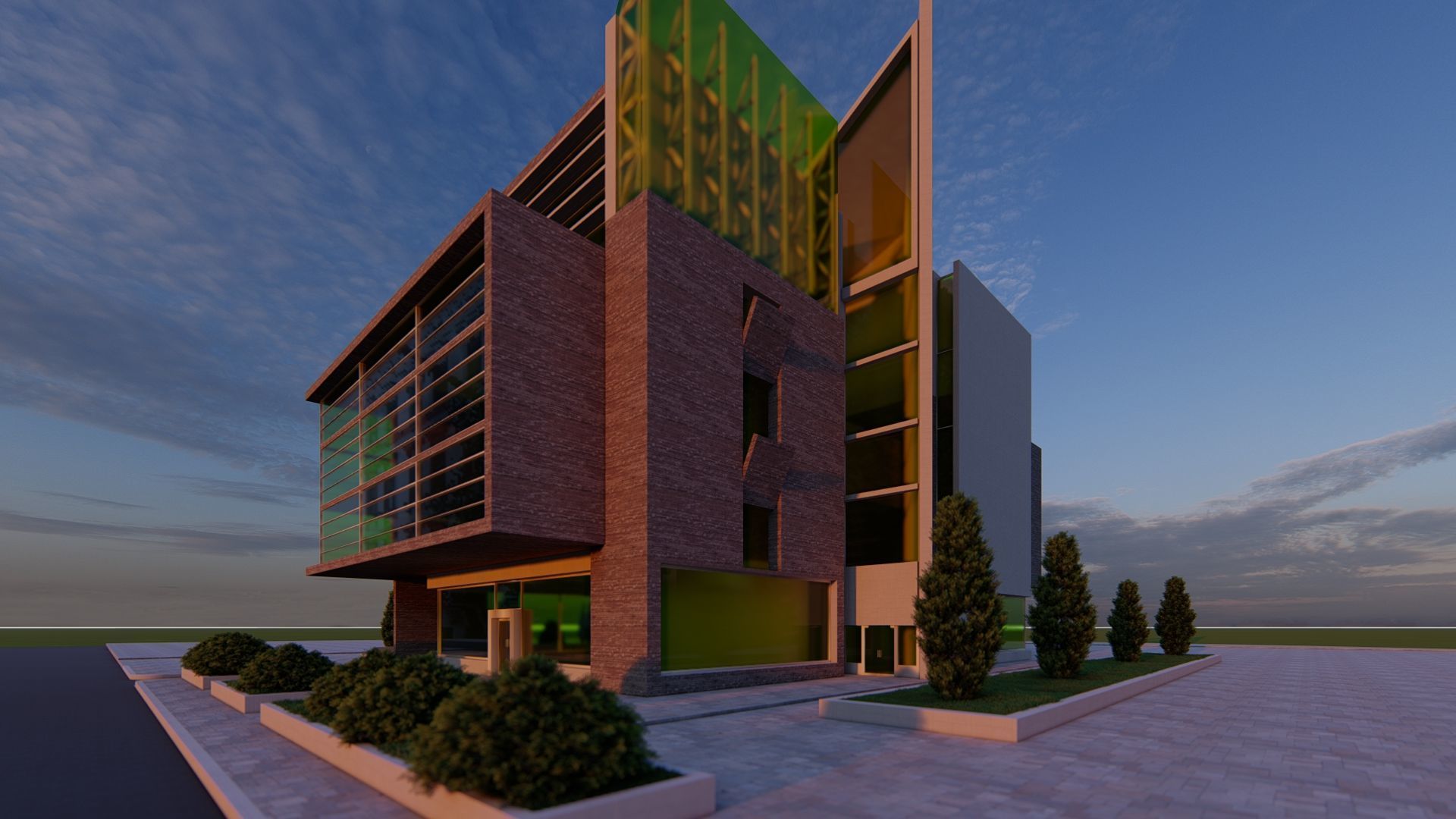 Futuristic Skyscraper-Building office-Modern office 3D model_5