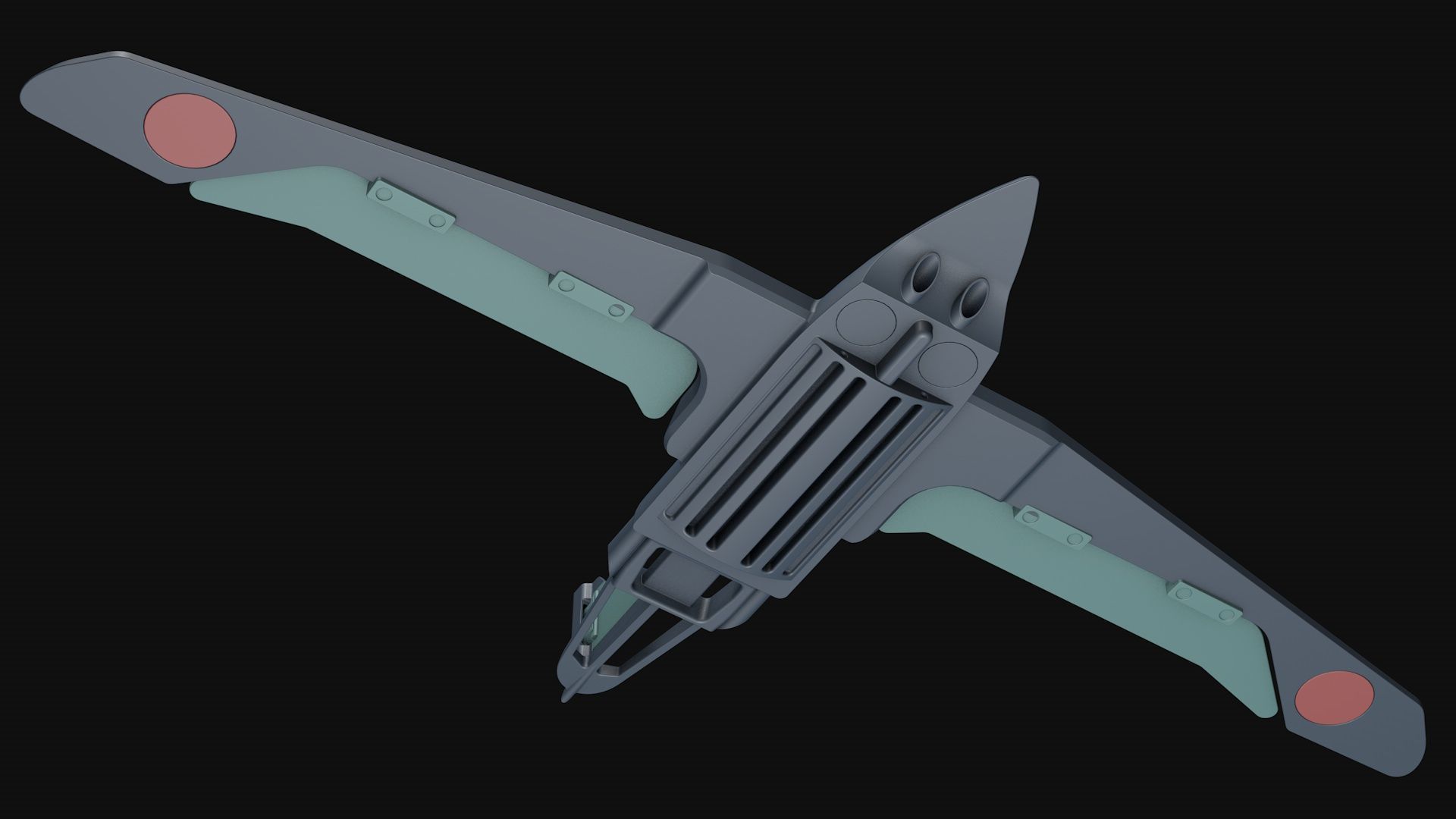 Toy flying machine drone 3D model_3