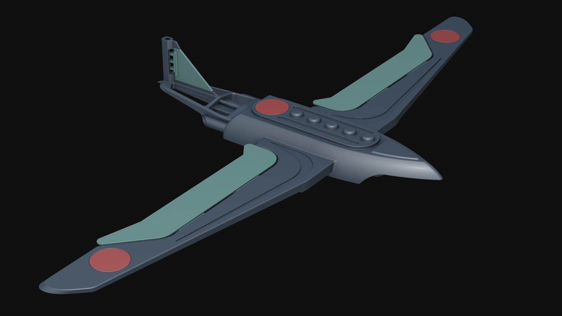 Toy flying machine drone 3D model_2