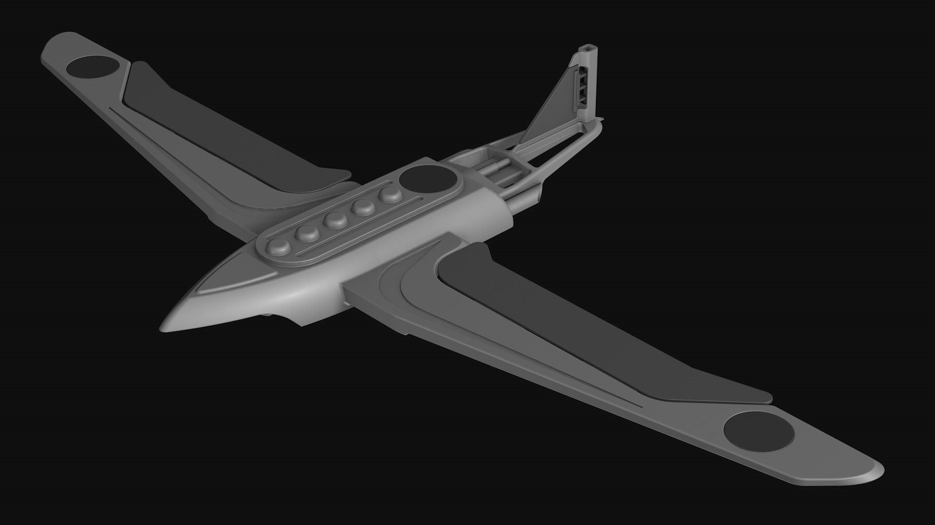Toy flying machine drone 3D model_7