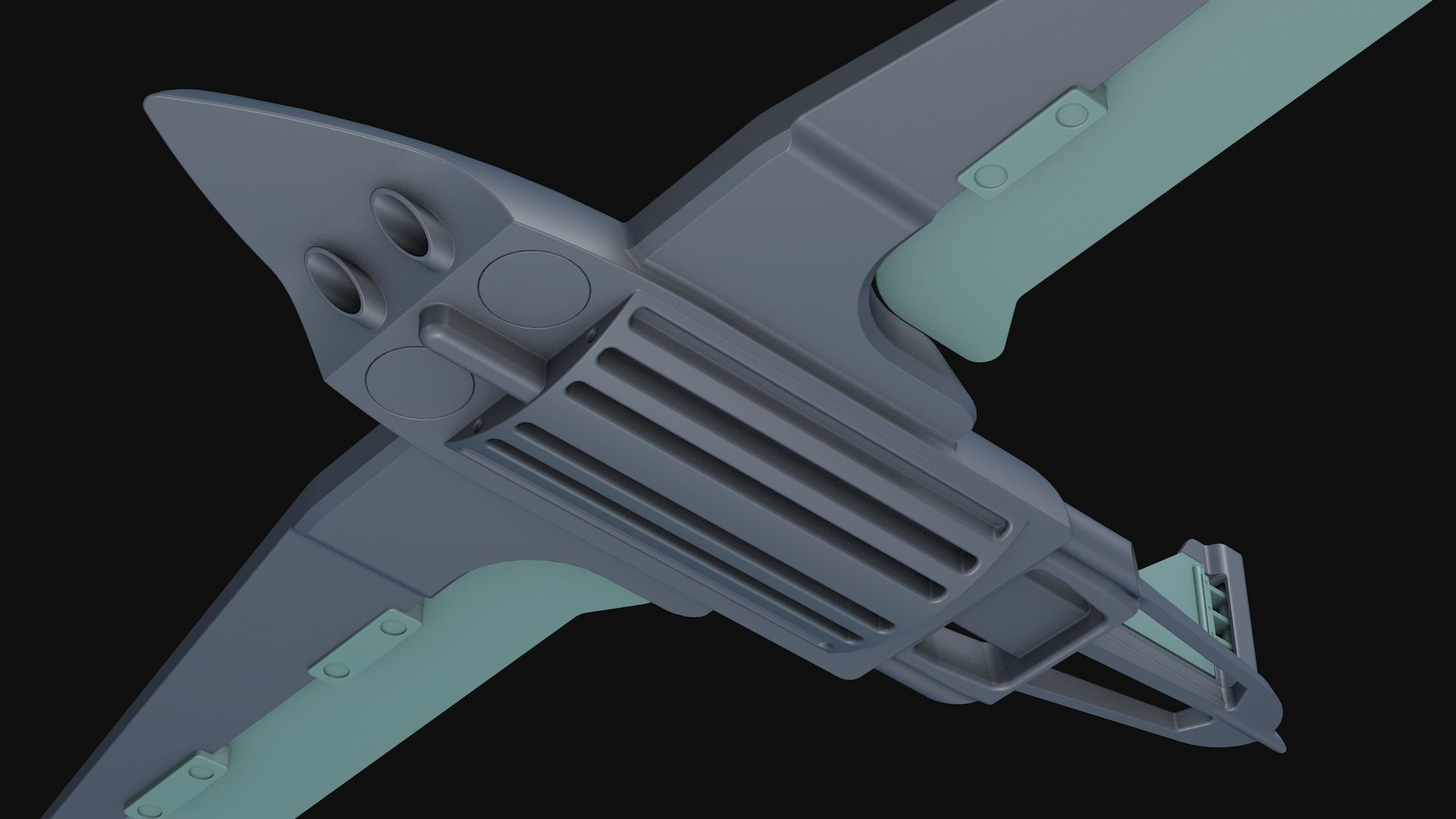 Toy flying machine drone 3D model_5
