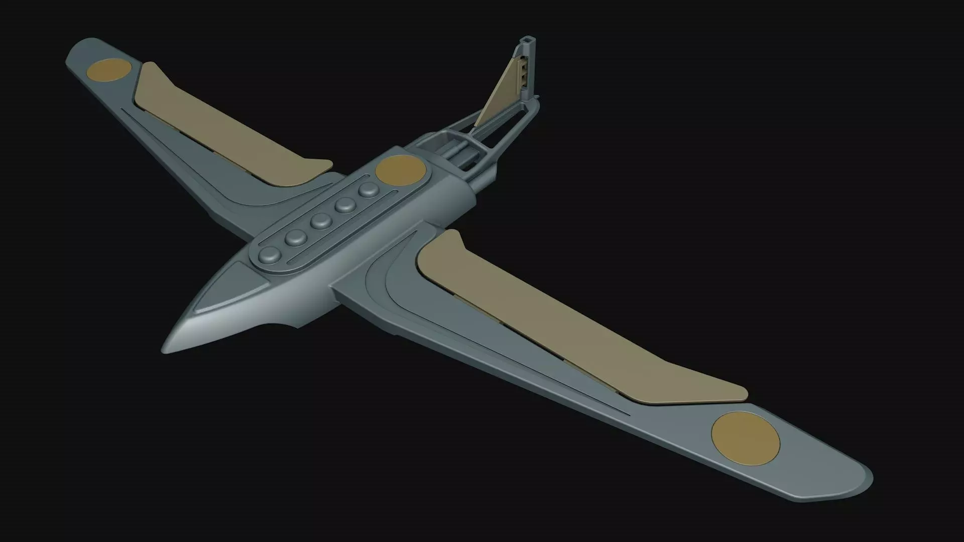 Toy flying machine drone 3D model_0