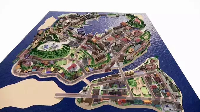 modern city- urban 3D model