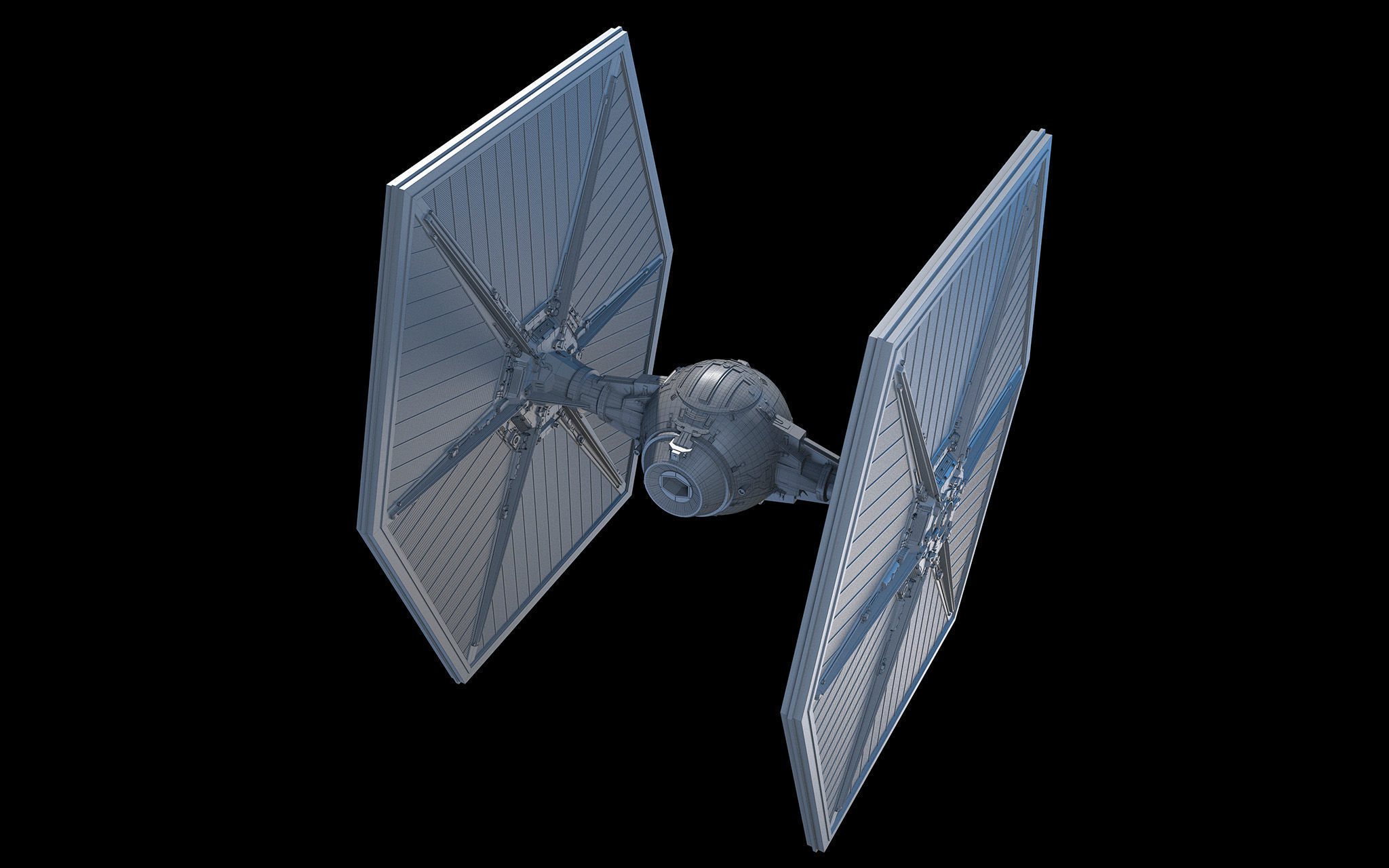 Tie Fighter Star Wars 3D model_18