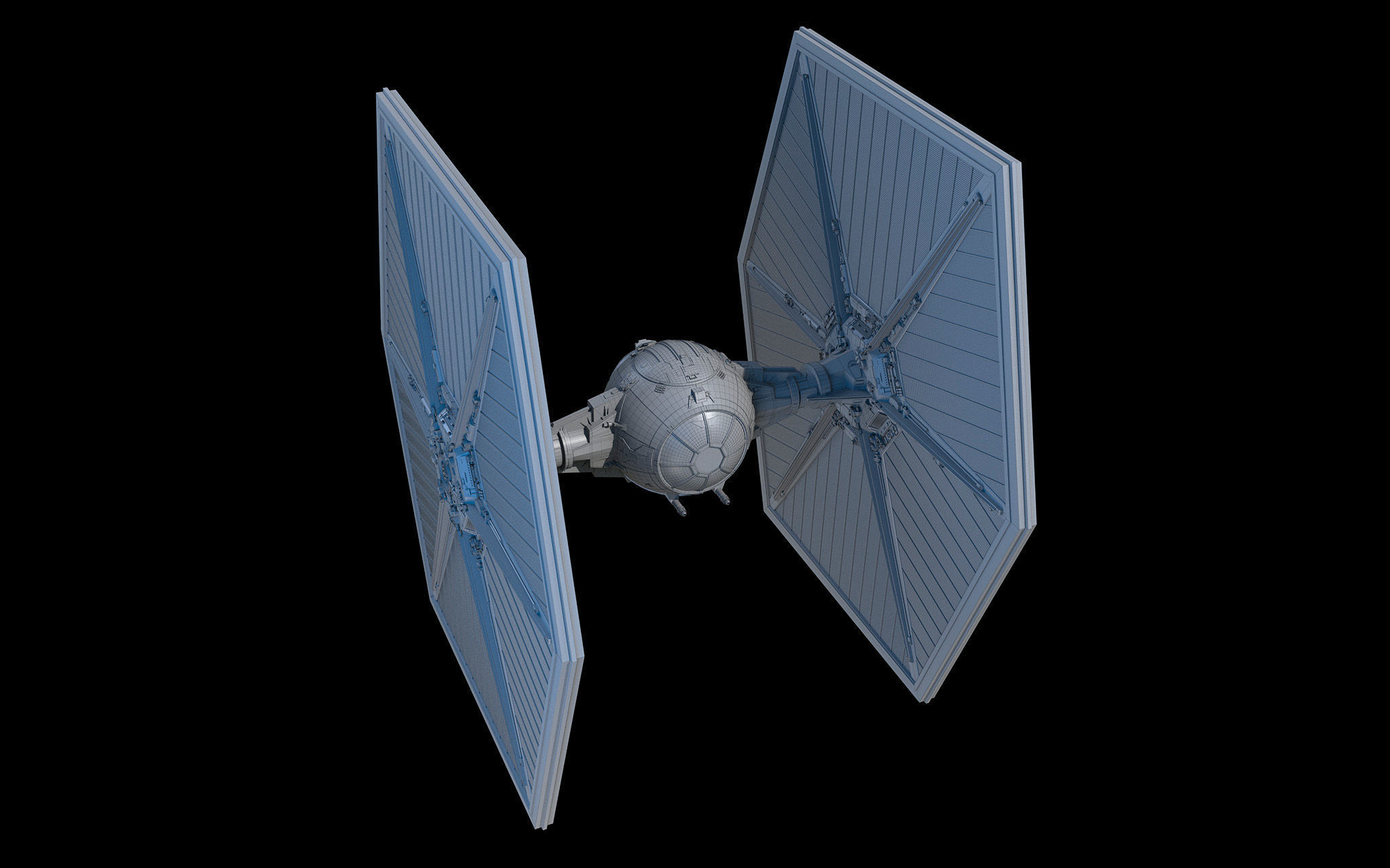 Tie Fighter Star Wars 3D model_16