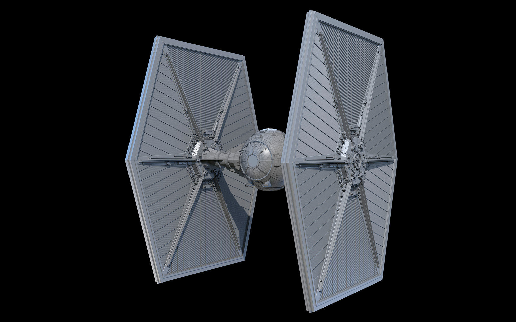 Tie Fighter Star Wars 3D model_14