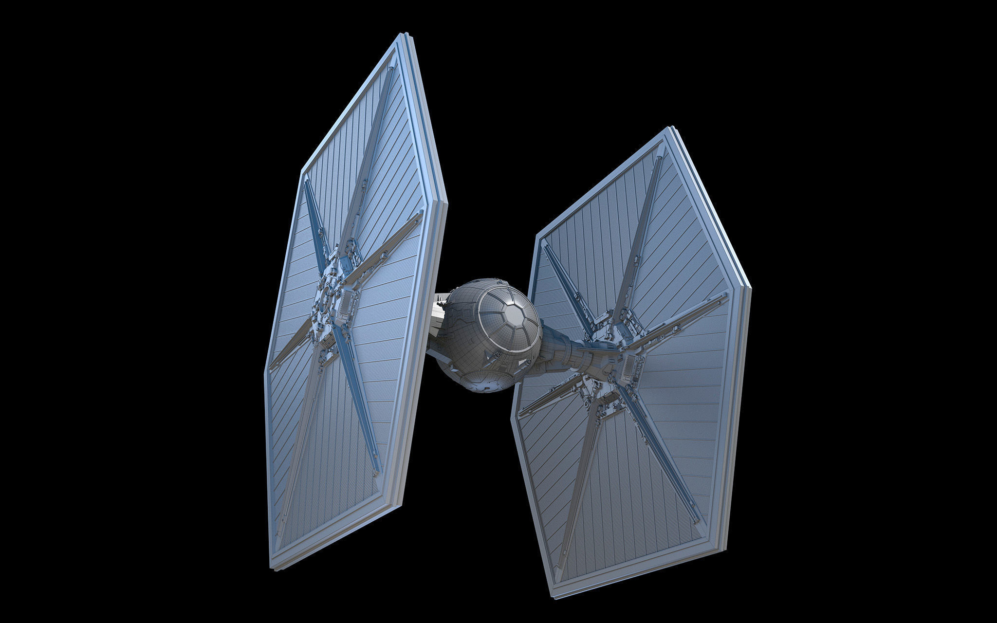 Tie Fighter Star Wars 3D model_15