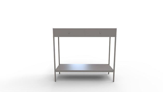 Coffee Table 2 Tier Console Table 3D model 2