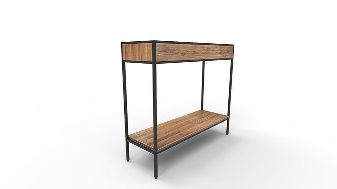 Coffee Table 2 Tier Console Table 3D model 7