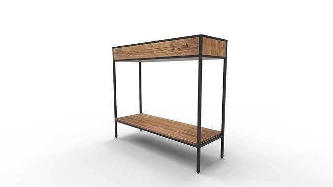 Coffee Table 2 Tier Console Table 3D model 5