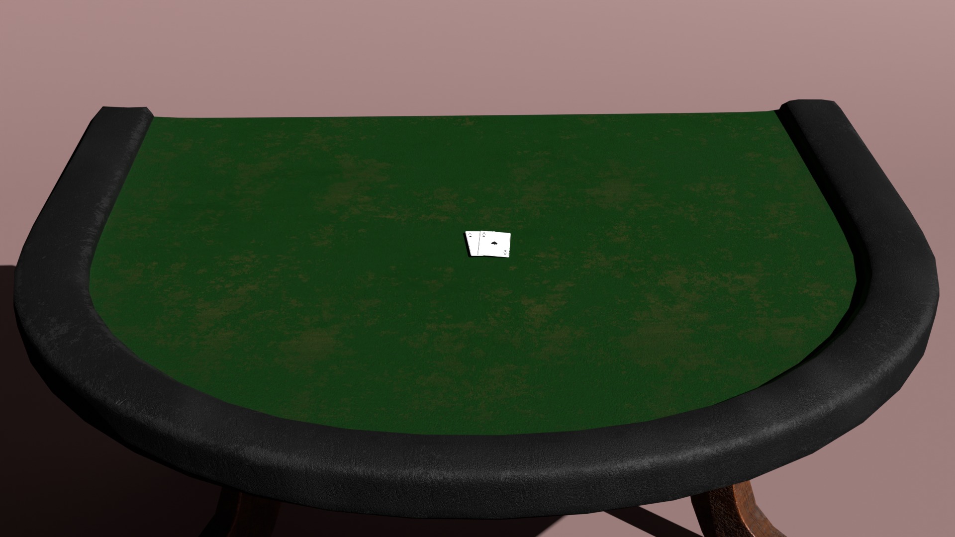 Black jack table pbr low poly Low-poly 3D model_8