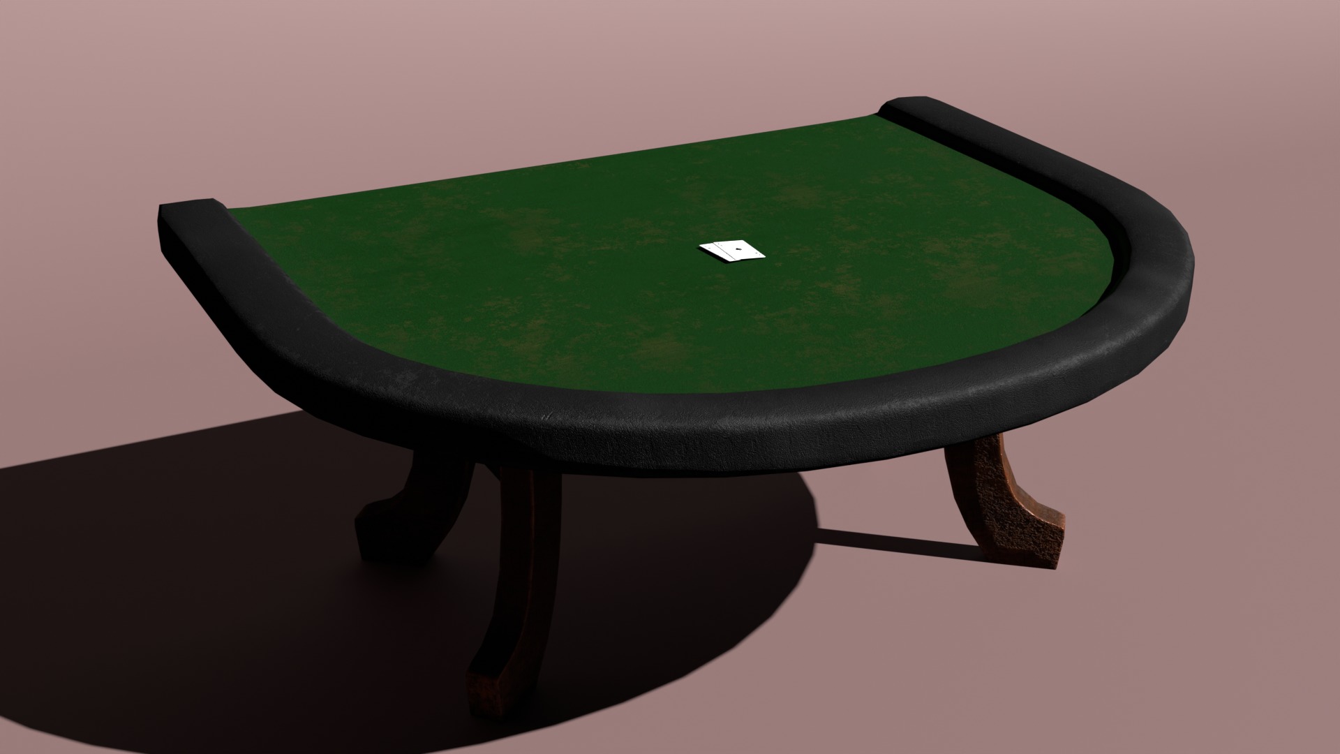 Black jack table pbr low poly Low-poly 3D model_2