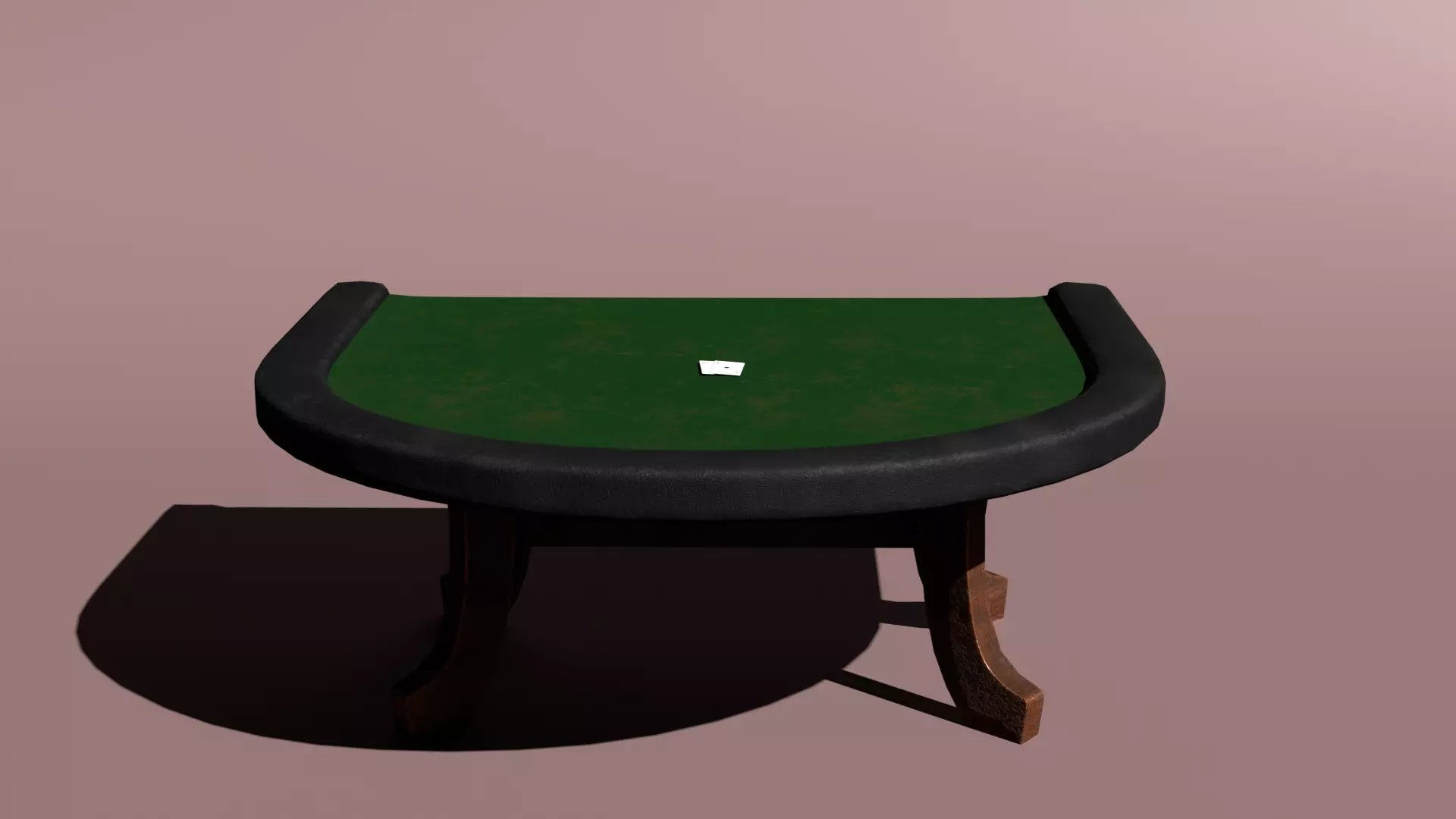 Black jack table pbr low poly Low-poly 3D model_0