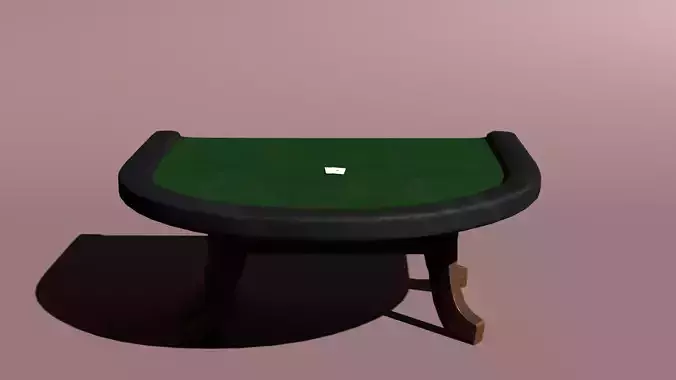 Black jack table pbr low poly