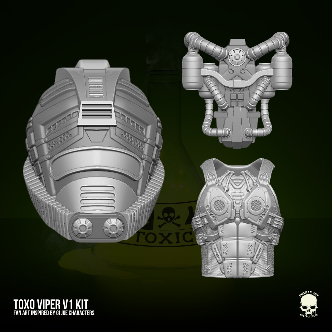 Toxo Viper V1 GIJoe Fan Art 3D printable For Action Figures 3D print model_30