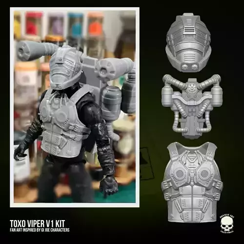 Toxo Viper V1 GIJoe Fan Art 3D printable For Action Figures