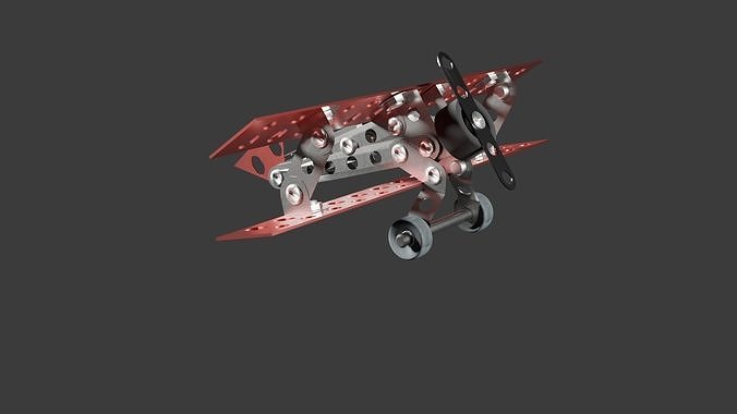 Biplane assembly kit 3D model