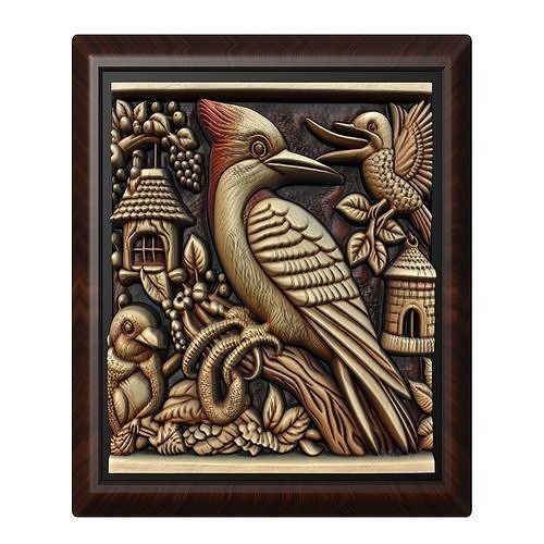 Woodpecker Animal 3D print model