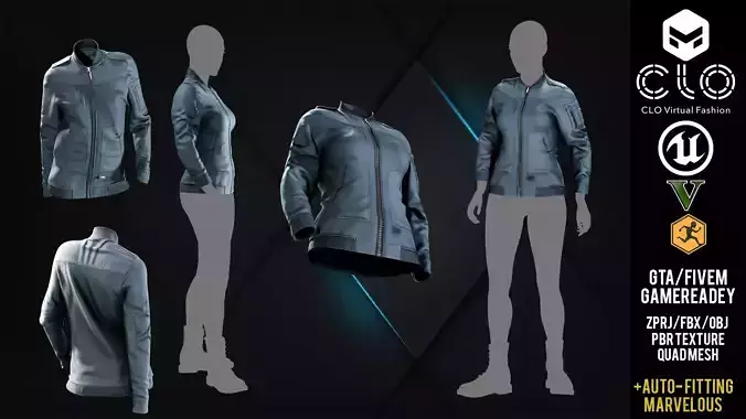 The TEXPORT Leader Fleece Innenjacke   - Men - Women 3D model 