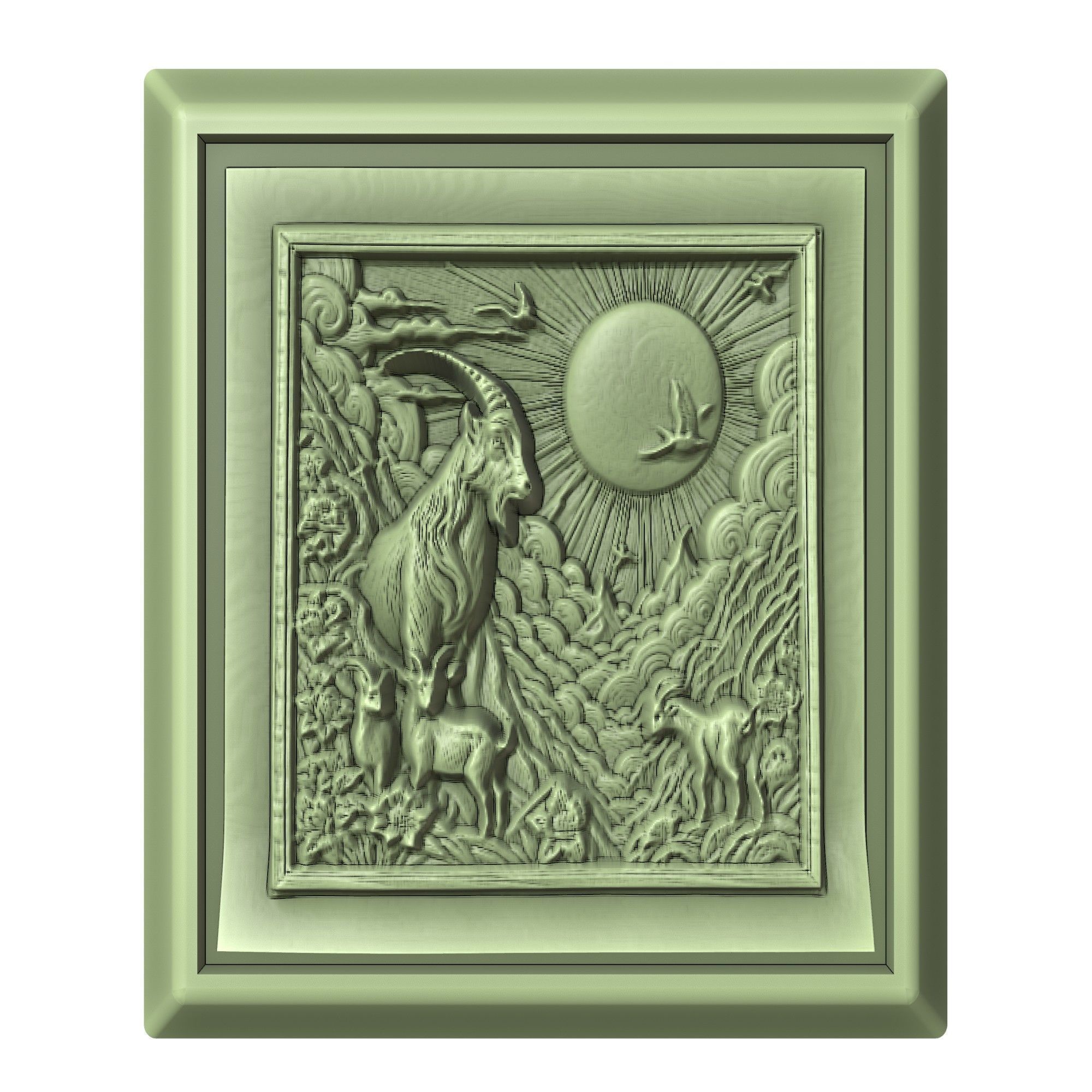 Goat Animal 3D print model_2