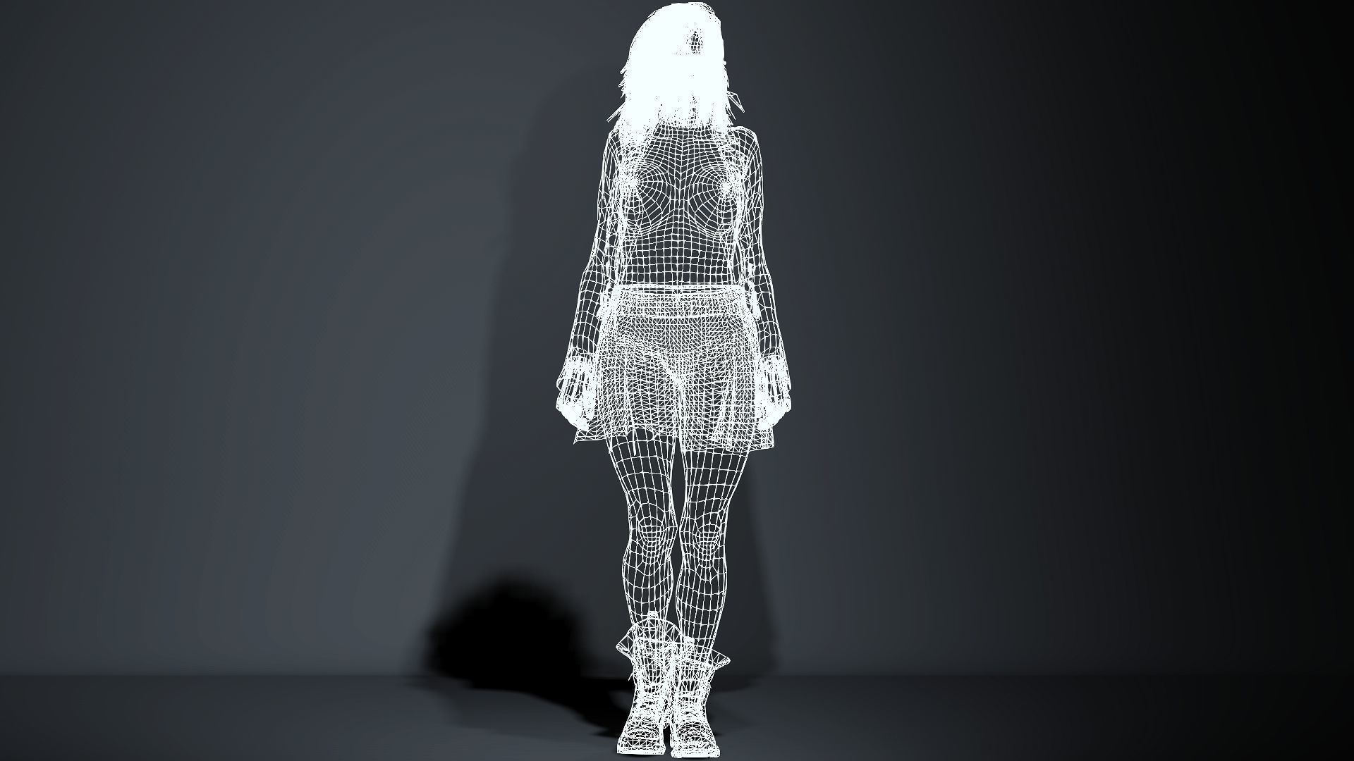 Roxanne Low-poly 3D model_12