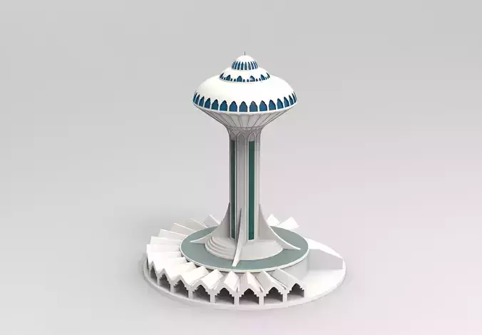 3D Design of the Khobar Water Tower 3D print model