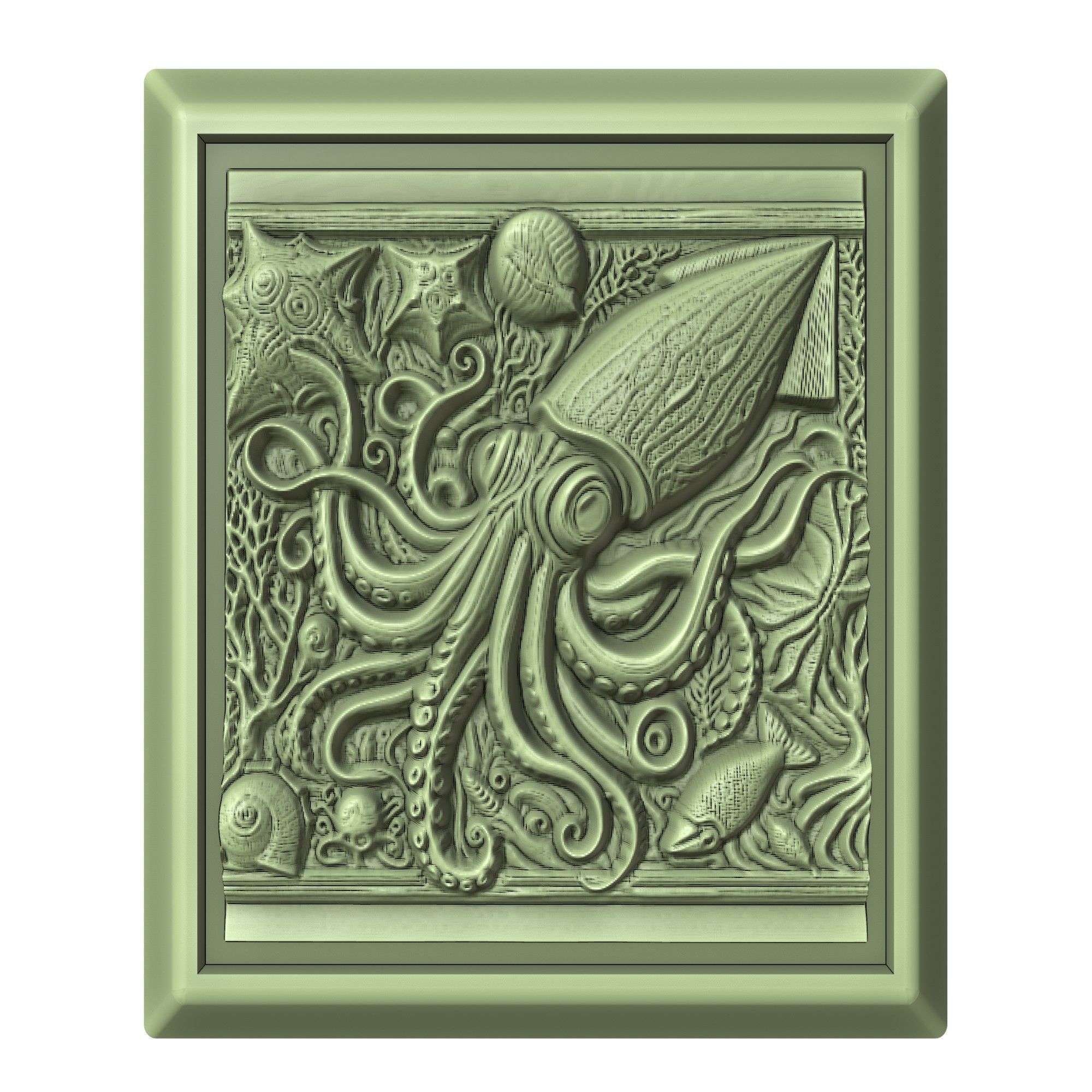 Squid Animal 3D print model_2