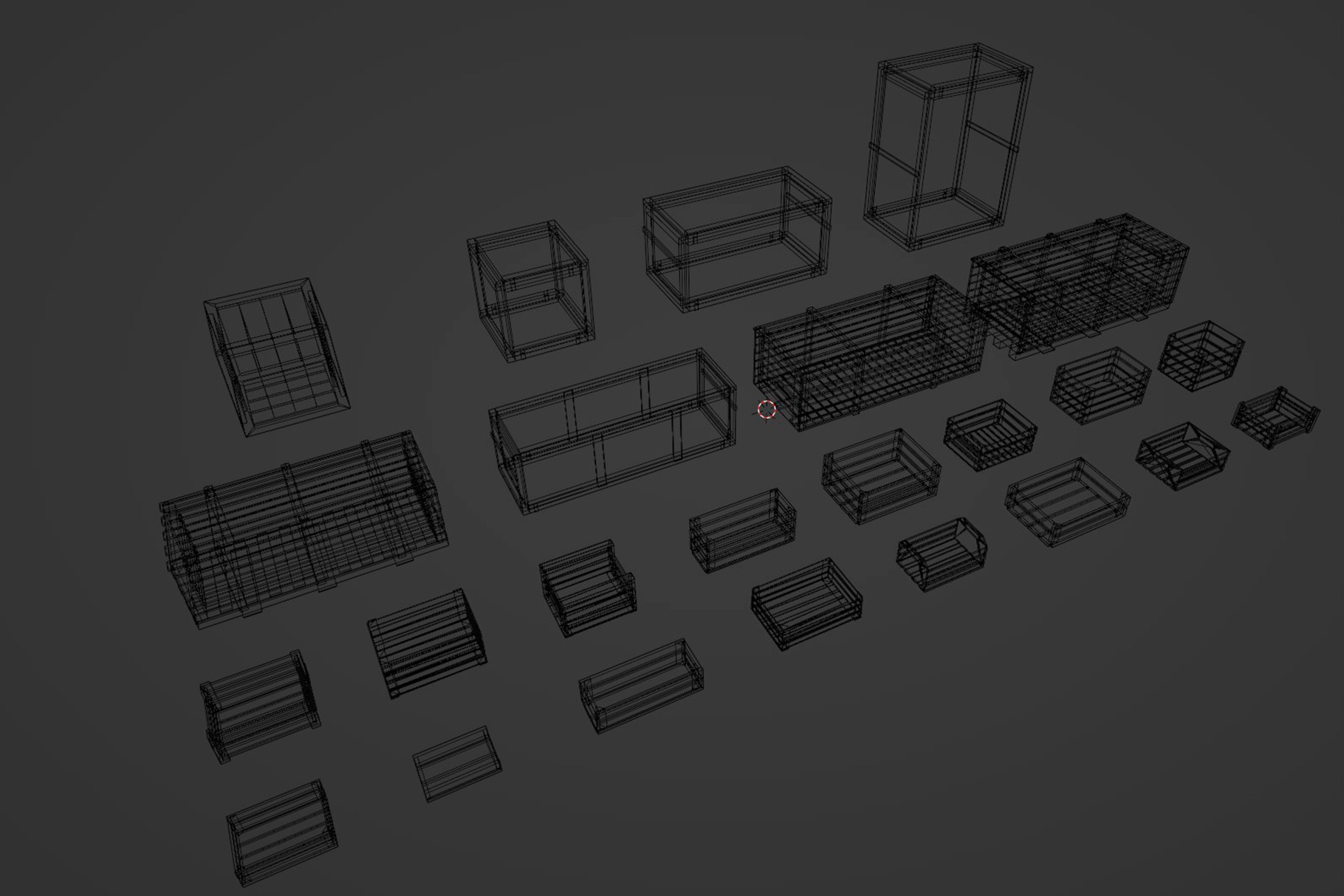 Aset Wooden Crate 3D 3D model_11