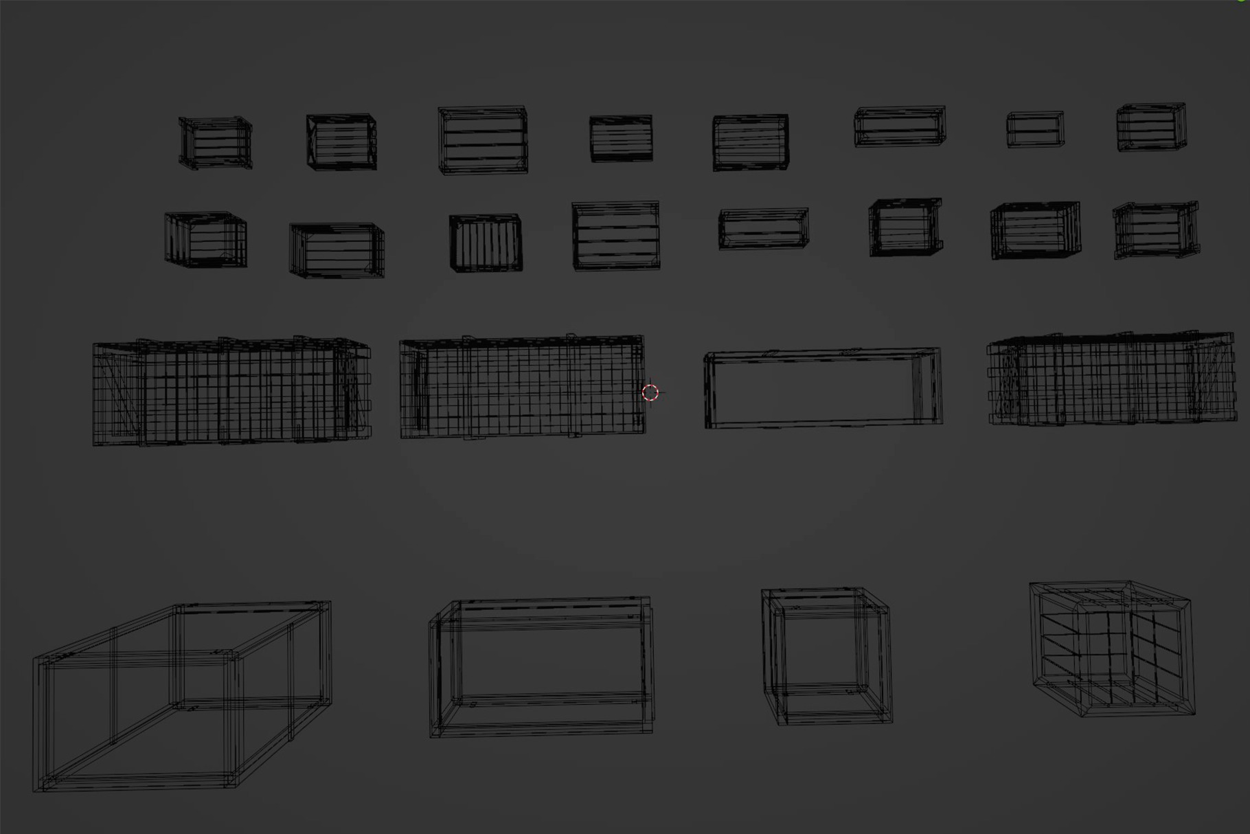 Aset Wooden Crate 3D 3D model_9