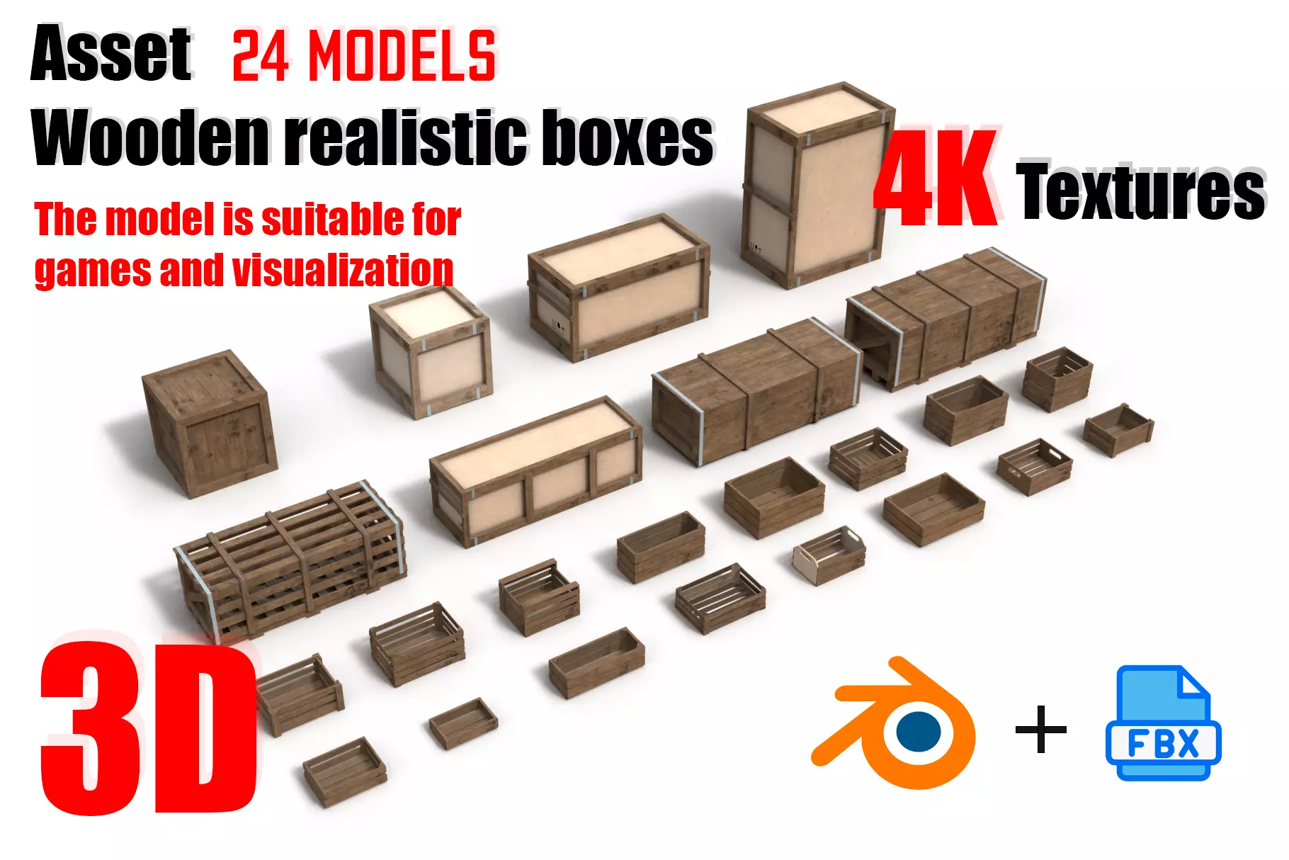 Aset Wooden Crate 3D 3D model_0