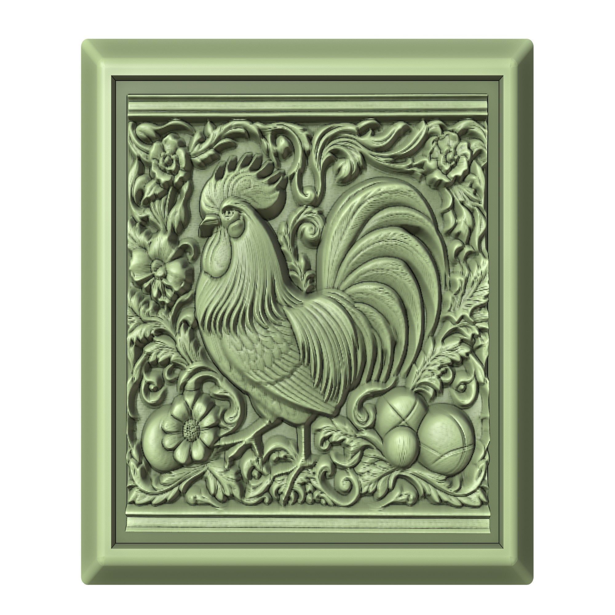 Rooster Animal 3D print model_2