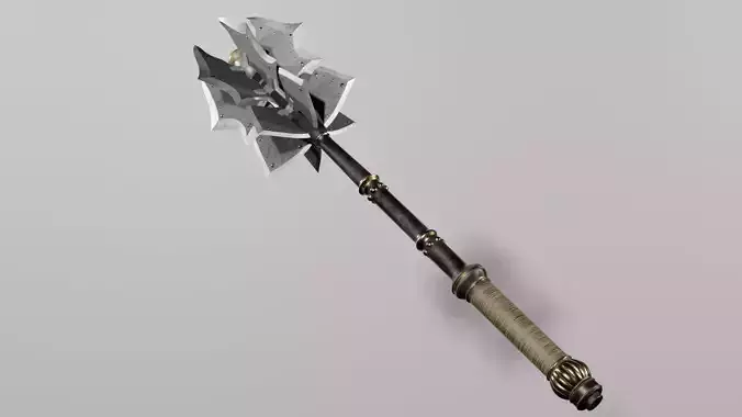 Battle Mace Low-poly 3D model