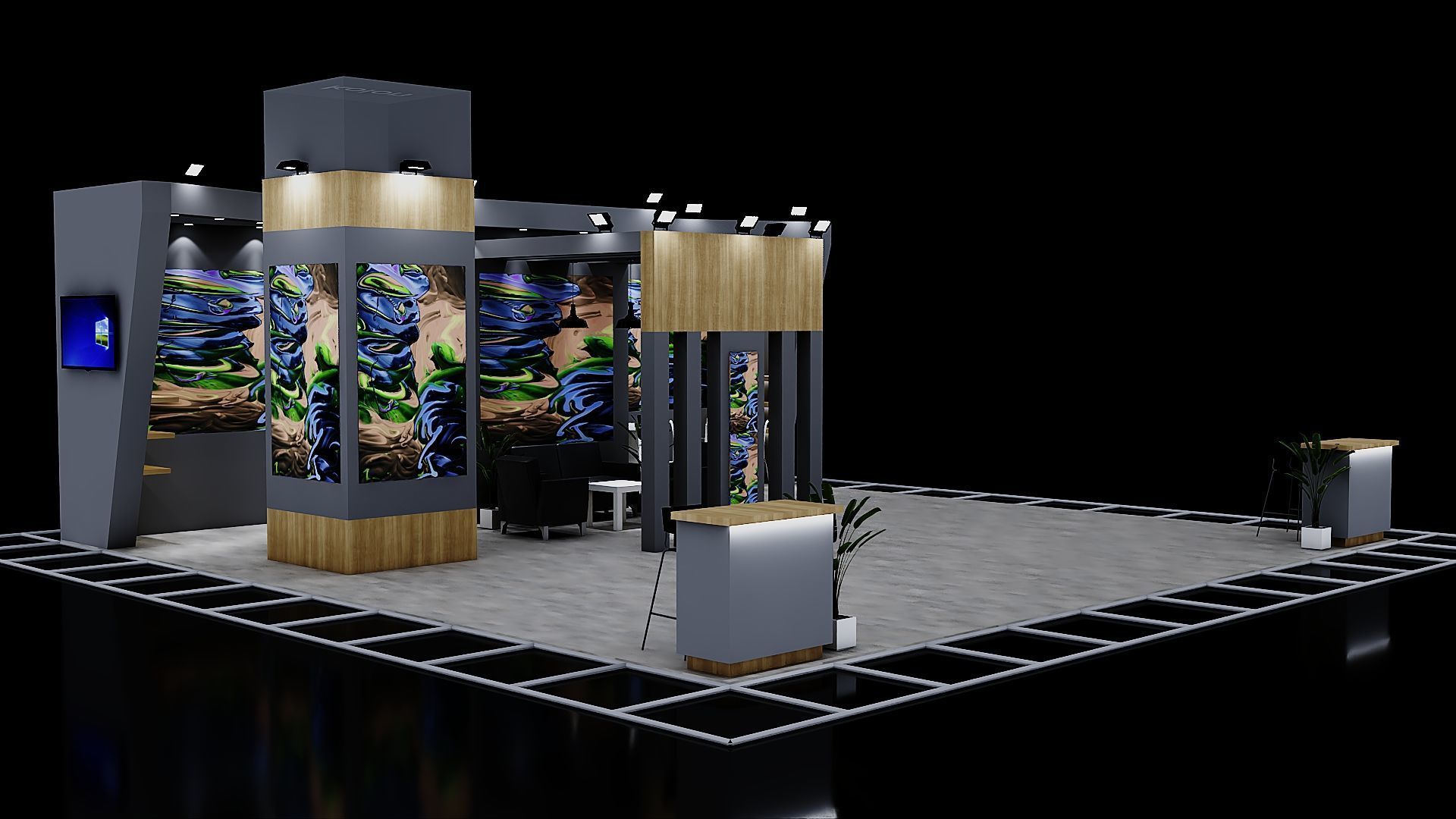 Exhibition Stand 8 3D model_1