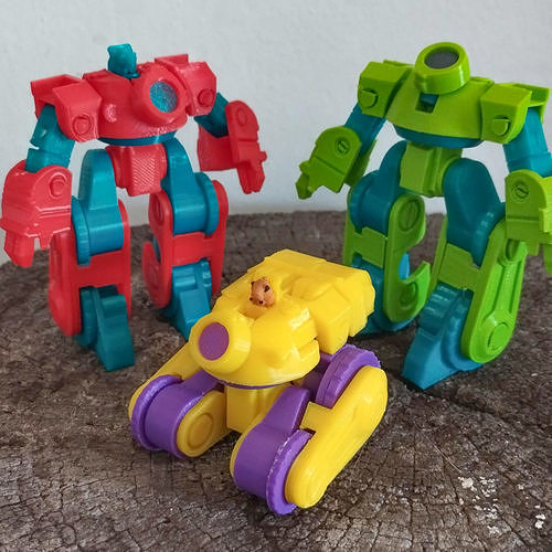 LadyBug Transformable RobotTank  - FREE Free 3D print model