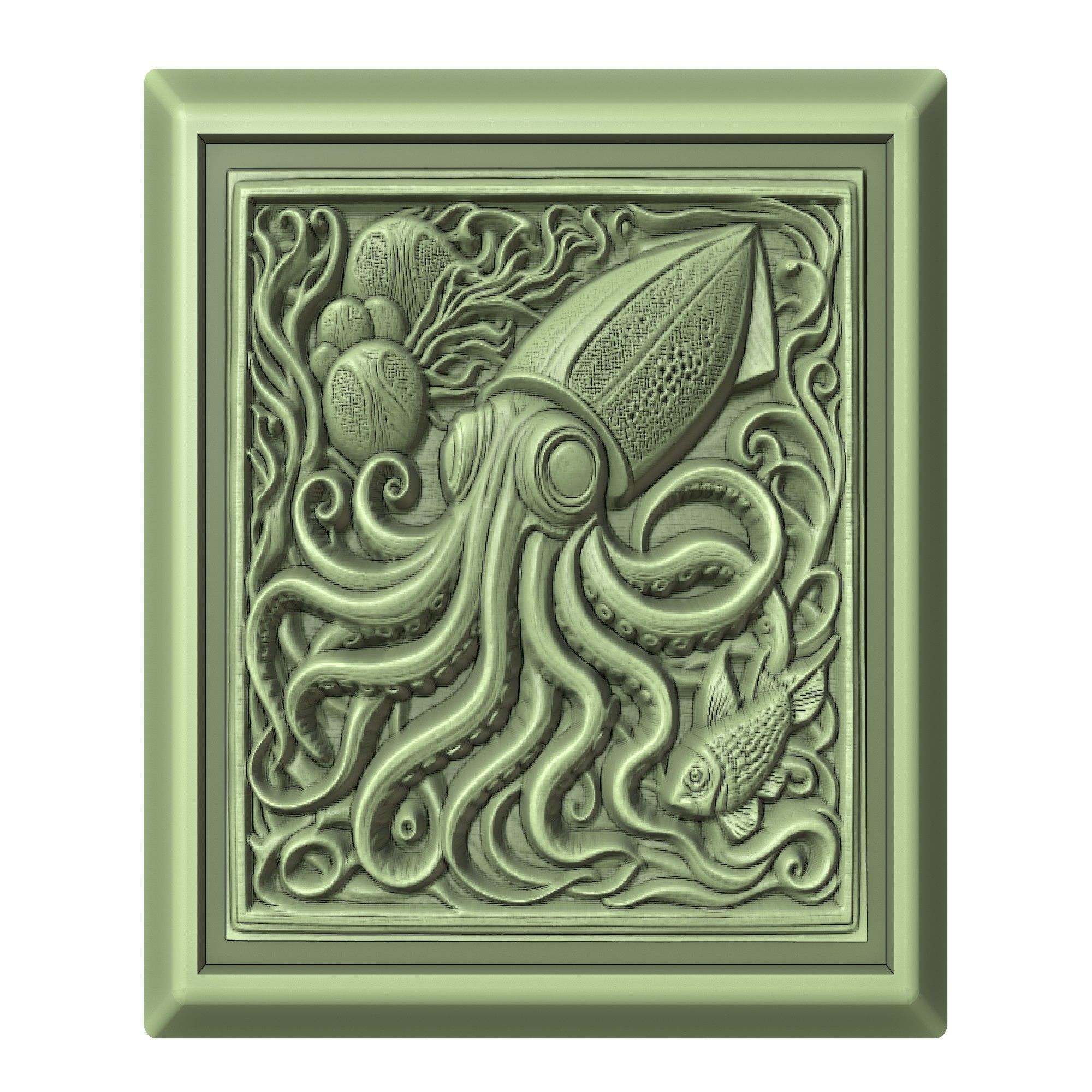 Squid Animal 3D print model_2