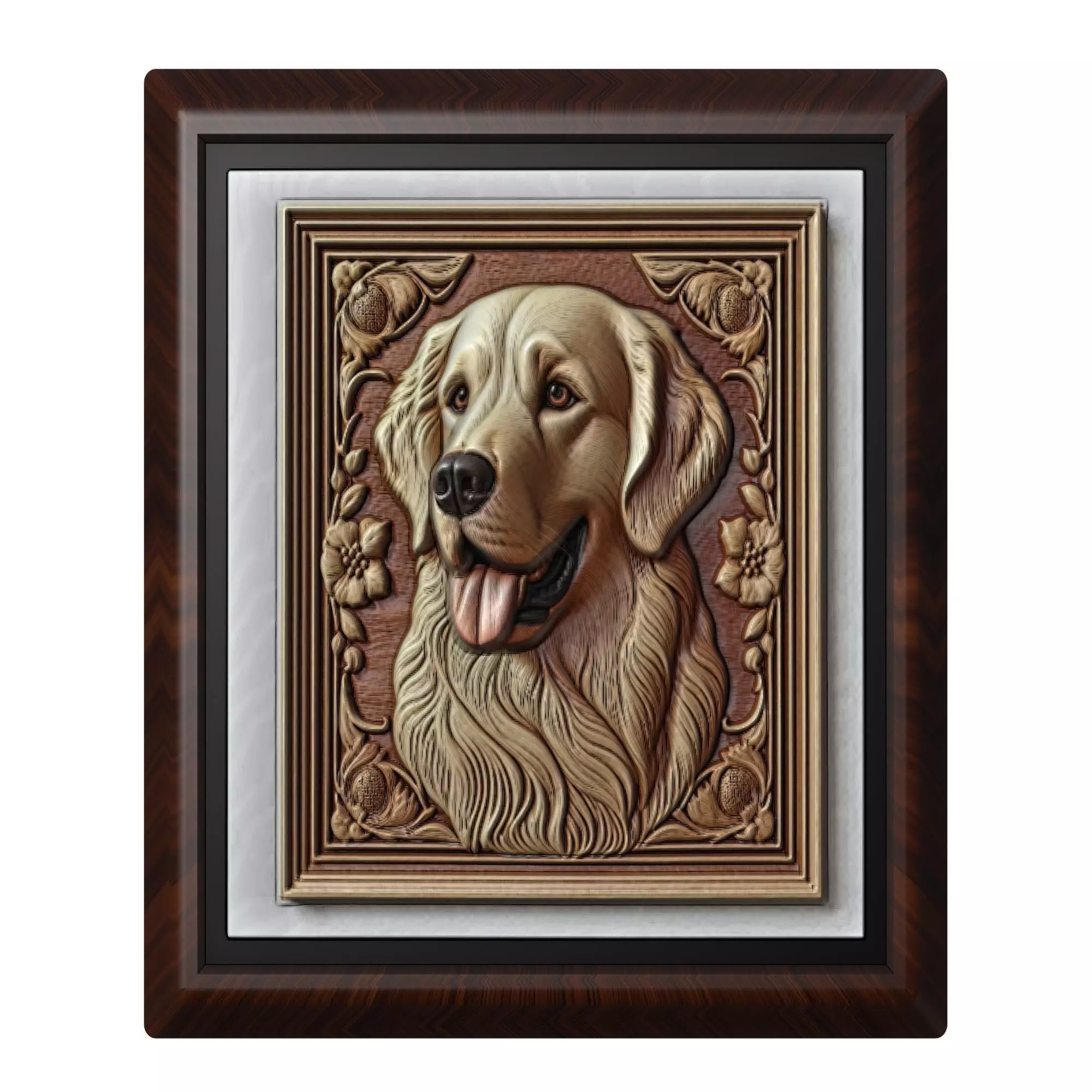 Dog Golden Retriever Animal 3D print model_0