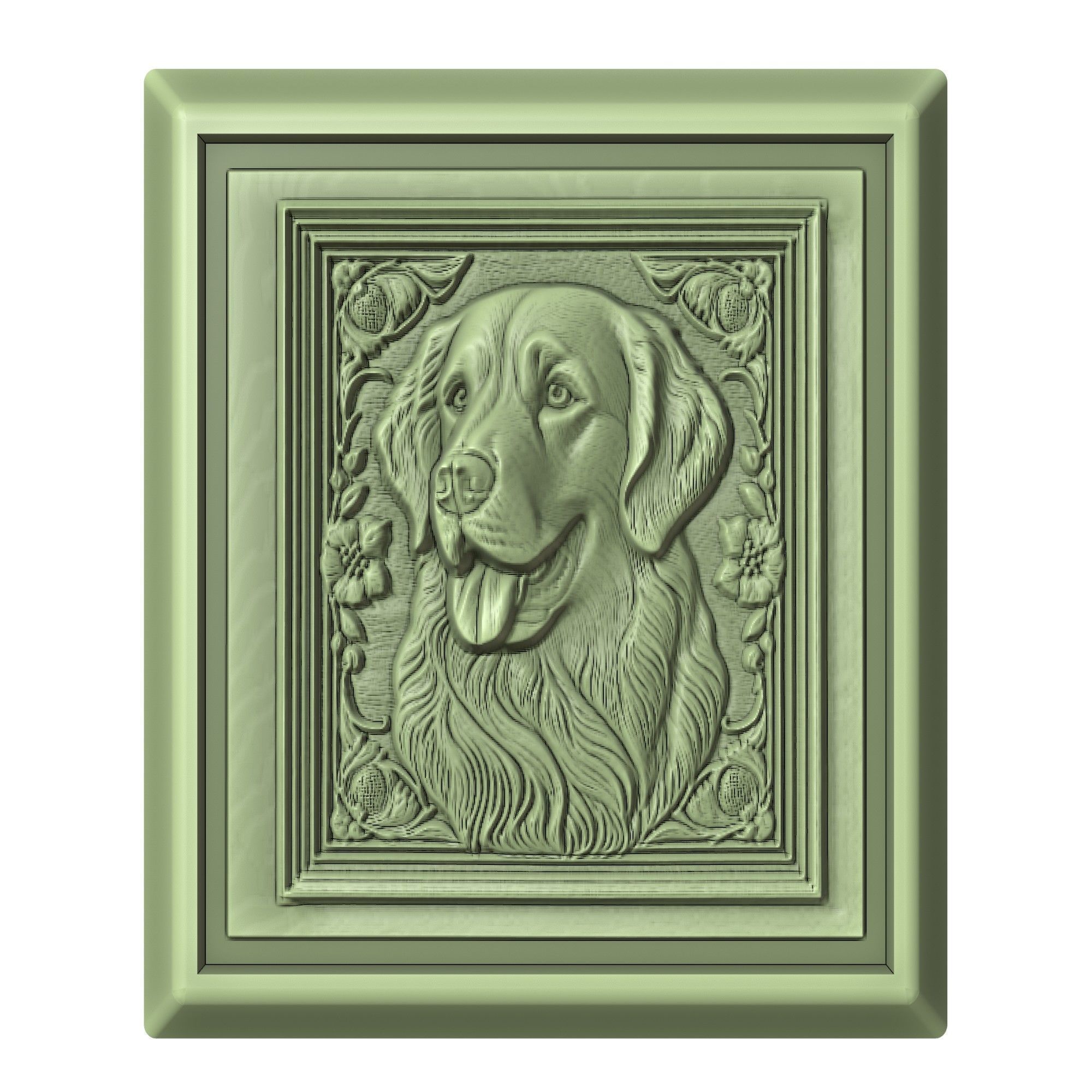 Dog Golden Retriever Animal 3D print model_2