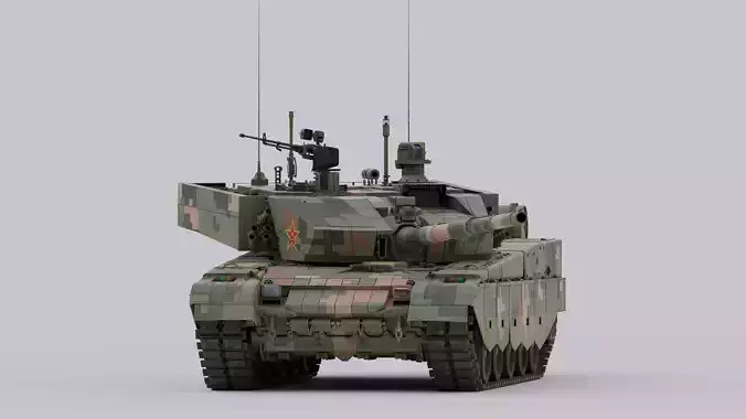 ZTZ-99A Chinese MBT Low-poly 3D model