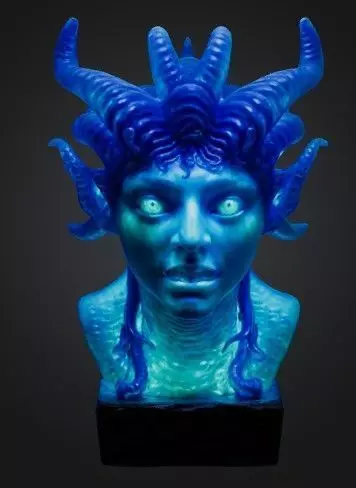 Medusa head statue 3D print model_0