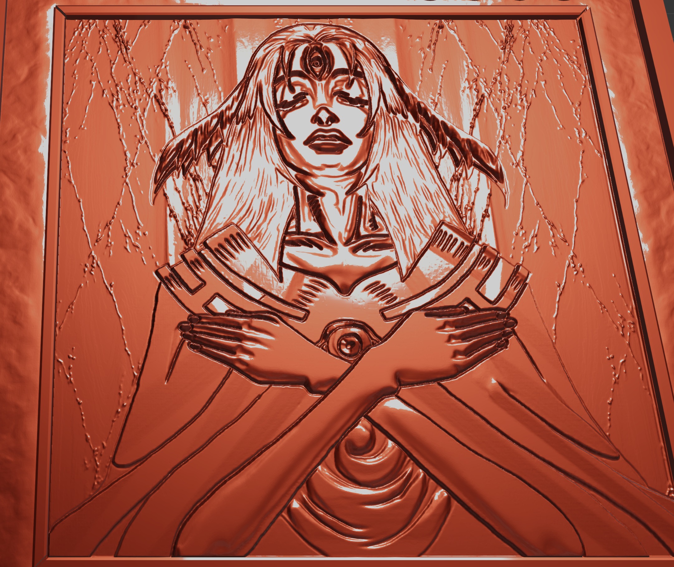 Goddess with the Third Eye - yu-gi-oh 3D print model_1