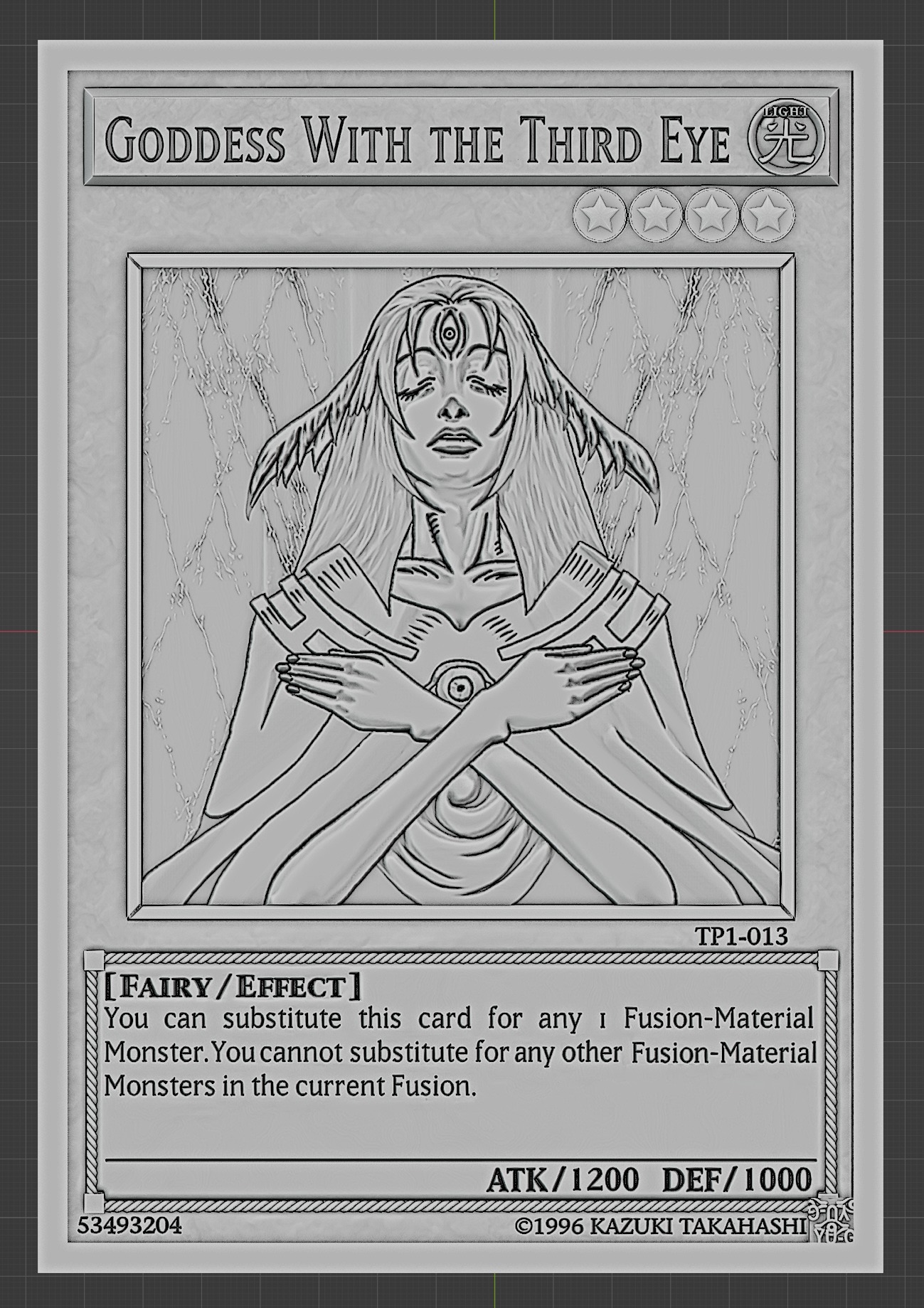 Goddess with the Third Eye - yu-gi-oh 3D print model_3