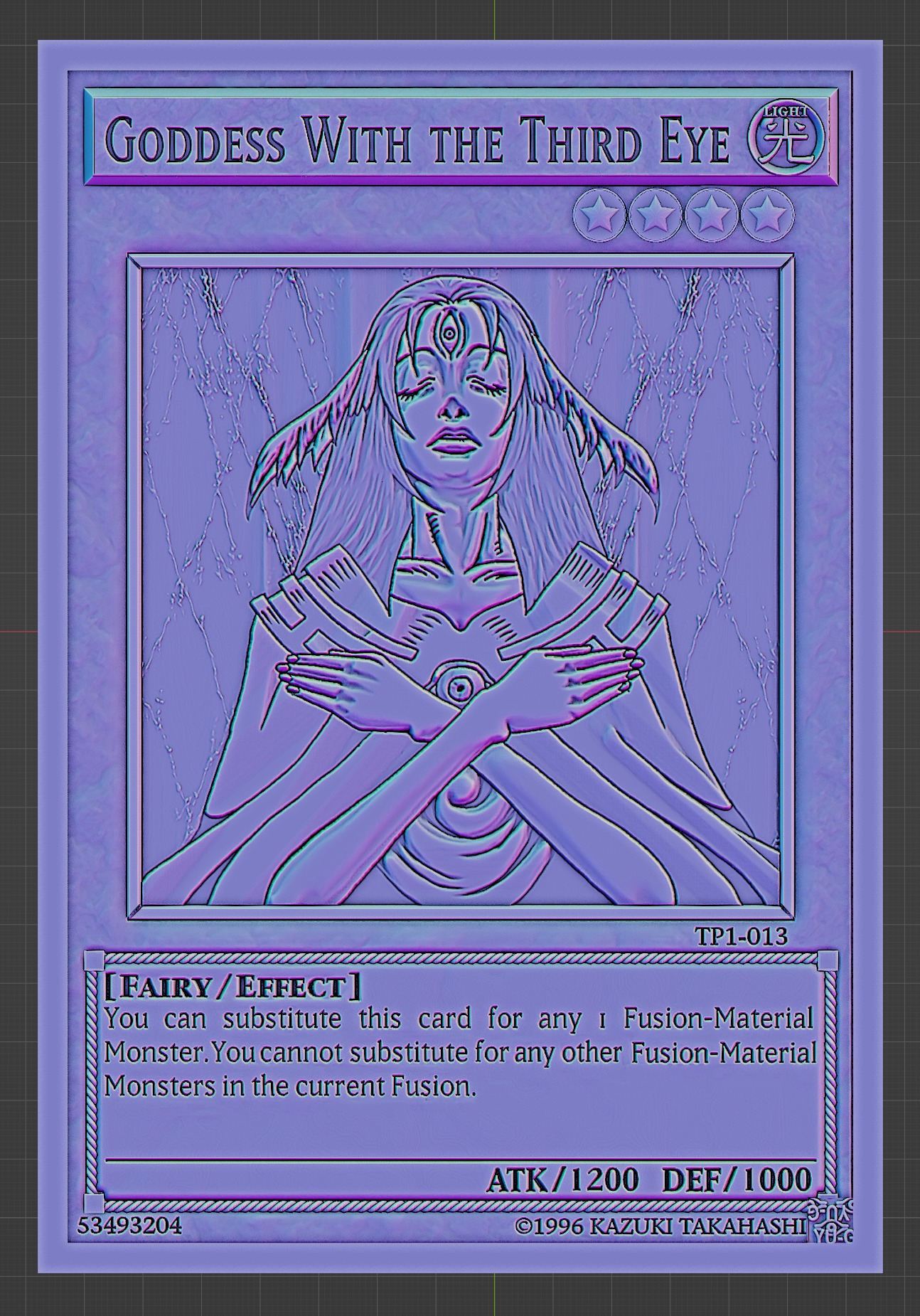 Goddess with the Third Eye - yu-gi-oh 3D print model_4