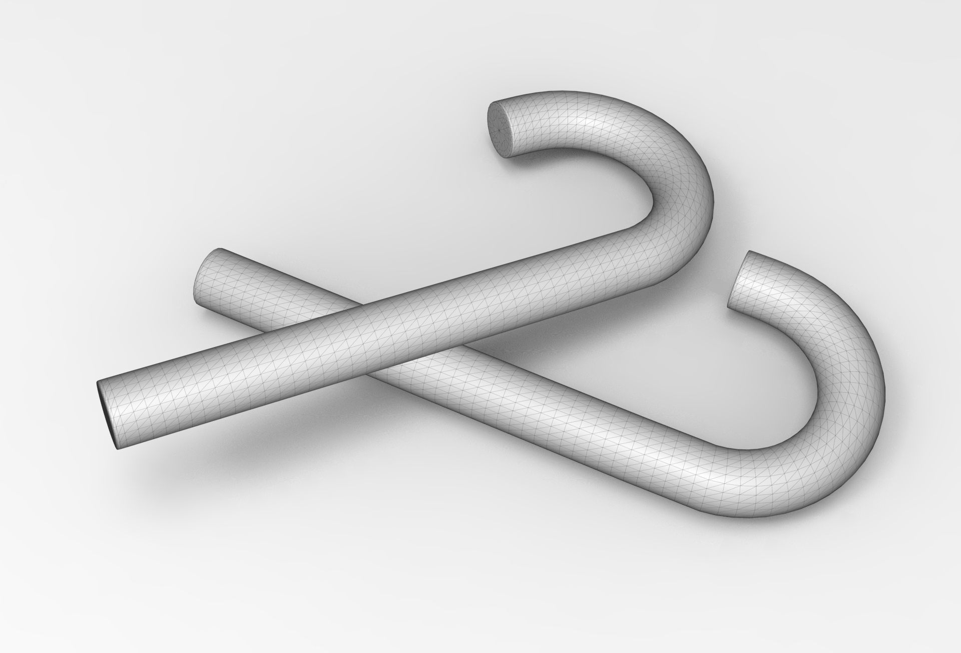 Boo Candy Cane Low-poly 3D model_6