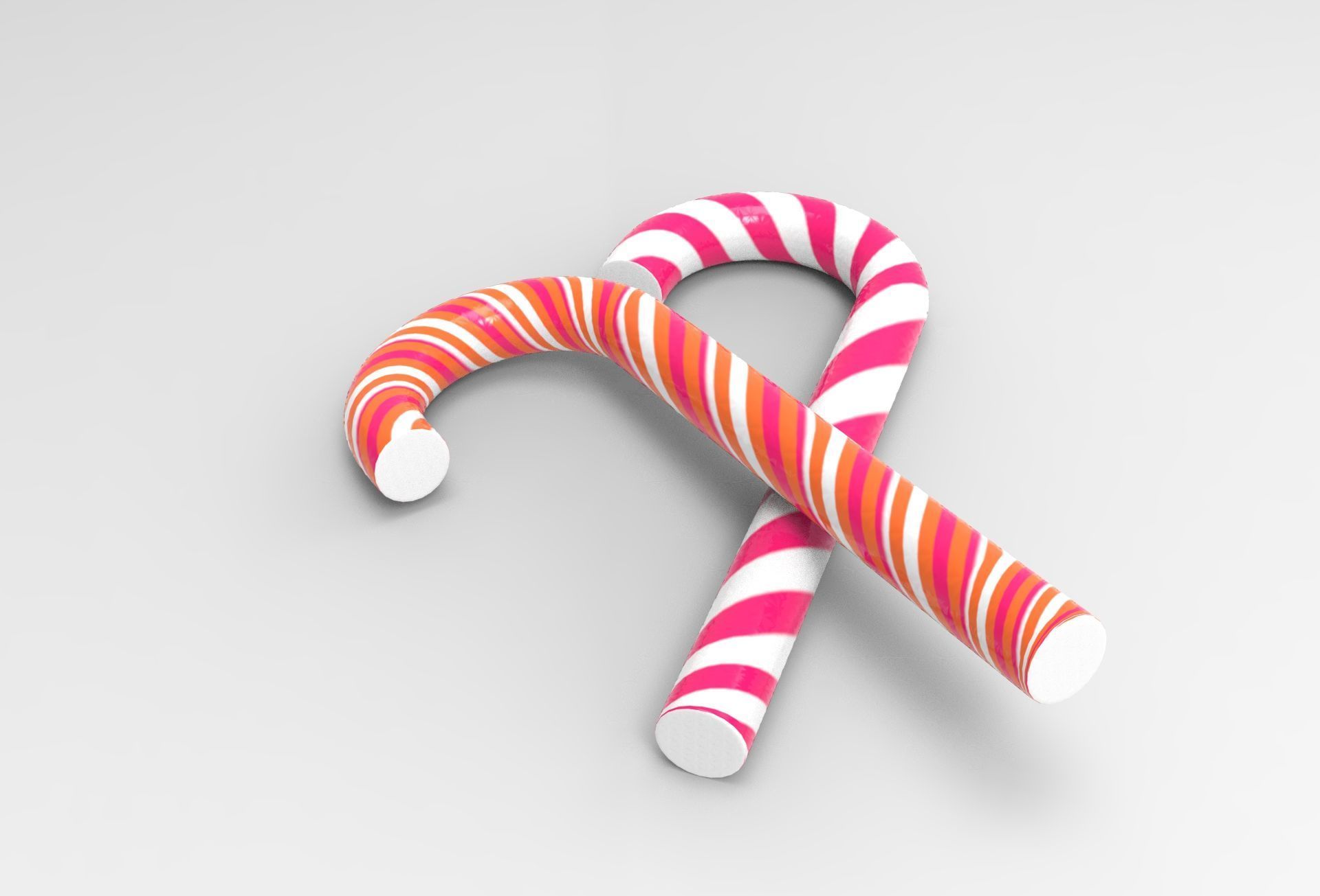 Boo Candy Cane Low-poly 3D model_4